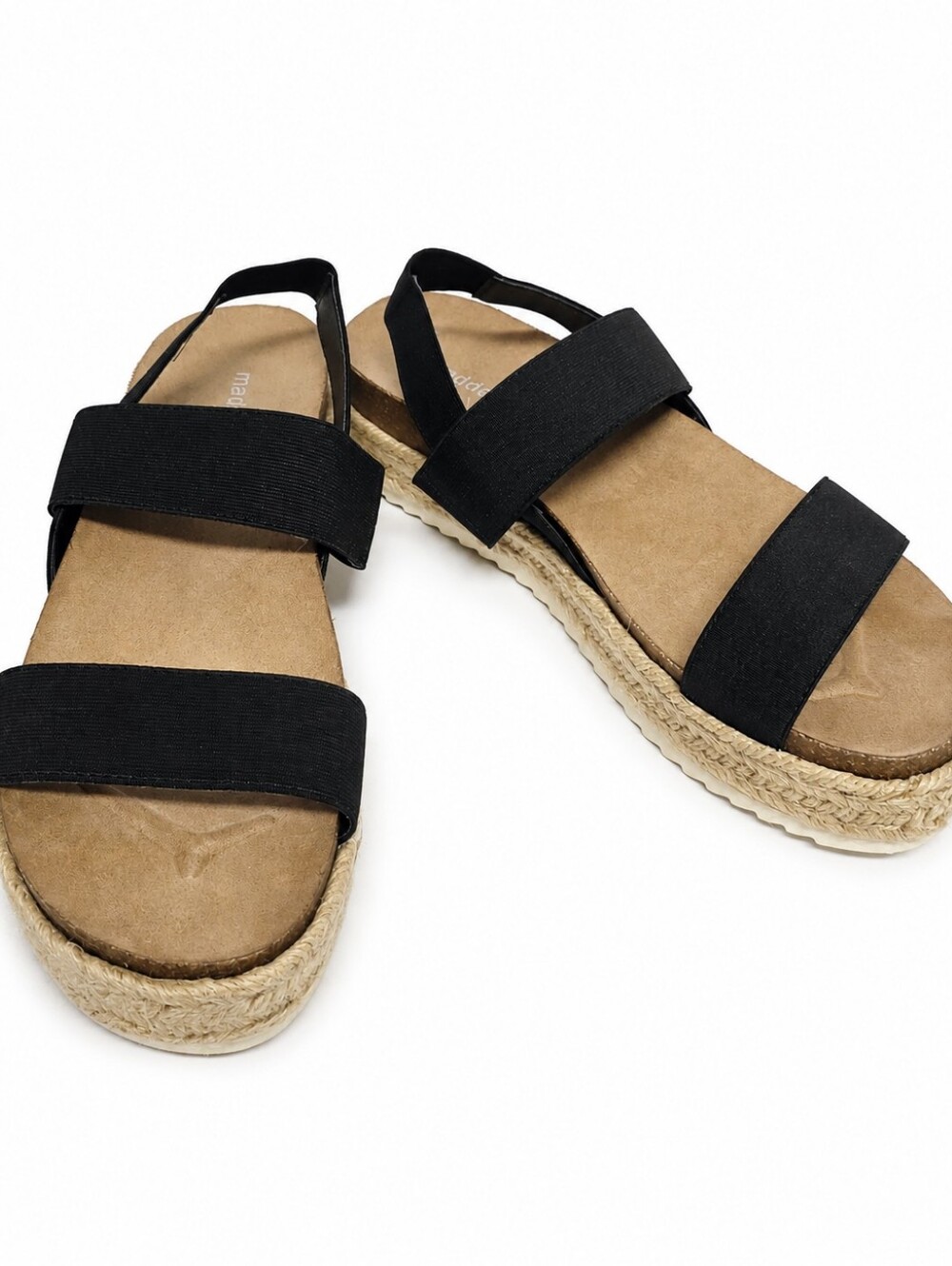 Madden Girl Cassie Black Espadrille Platform Sandals Size 8 New In Box - Picture 8 of 12